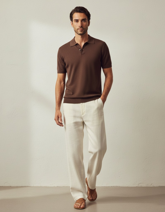 Coffee Brownstone - Polo Tee